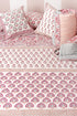 20s Cotton Cushion Cover in Block Print with Piping